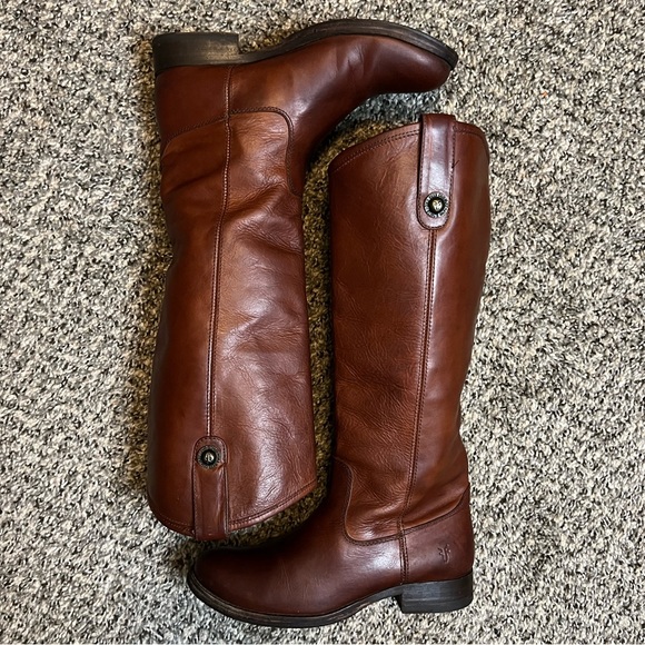 FRYE “Mellissa” Whiskey Leather Boots 5 - Picture 8 of 11